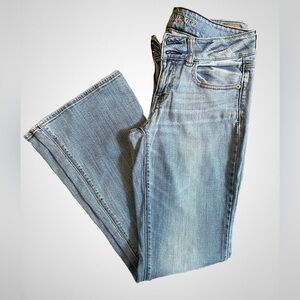 American Eagle Outfitters Blue Flare Wide Leg Jeans